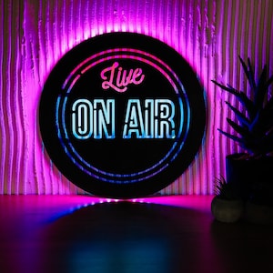 On Air Neon Sign, On Air Led Sign, Live Streaming Sign, On air sign lamp, Recording Light Sign, Game room wall decor, Gaming Night Light