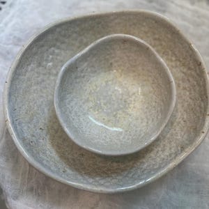 Hand made chip and dip bowl set