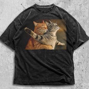 Funny Cat Couple Shirt, Vintage Jack Cat Shirt, Rose Cat Shirt, Meme Cat Shirt, 90s Style Tee, Cat Lover Gift, TV Movie Shirt