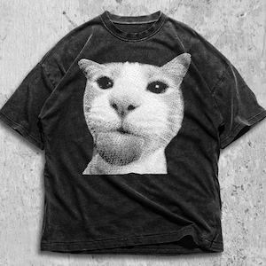 Funny Y2k Retro Cat Meme T-shirt, Silly Cats Shirt, Vintage Retro Shirts, Cats Lover Gift, Meme Tshirt, Unisex Cotton, Kitten Tee