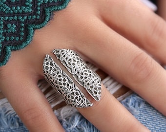 Statement Jewelry, Statement Ring, Sterling Silver Statement Jewelry, STERLING SILVER Statement Ring, Chunky Corset Ring Wide Band Ring