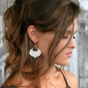 Boho Jewelry, Boho Earrings, Silver Boho Earrings, Sterling Silver Boho Marrakesh Earrings, Onion Moroccan Boho Earrings, Bohemian Earrings