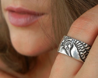 Beach Jewelry, Handmade Silver Seahorse Ring, Sterling Silver Beach Jewelry, Silver Beach Ring, Seahorse Jewelry Beach Ring, Seahorse Ring