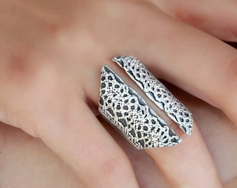 Statement Jewelry, Statement Ring, Sterling Silver Statement Jewelry, STERLING SILVER Statement Ring, Chunky Corset Ring Wide Band Ring