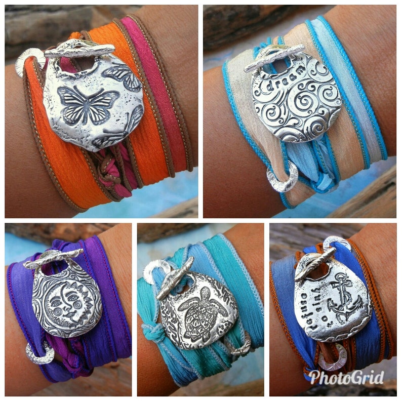 Yoga Jewelry Yoga Bracelet Wrap Bracelet Silk Wrap Etsy