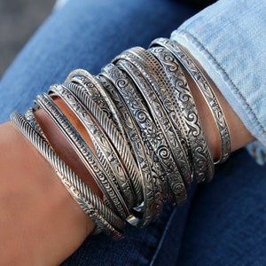 Best sterling silver cuff style bracelet collection by HappyGoLicky