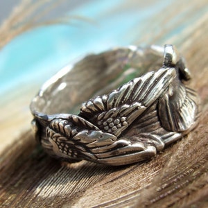 Angel Wings Ring, Angel Wing Silver Ring, Angel Wing Jewelry, Sterling Silver Jewelry, Wings Ring Size 4 5 6 7 8 9 10 11 12 13 14 image 2