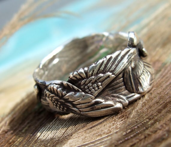 925 Sterling Silver Flower Branch Ring - Etsy