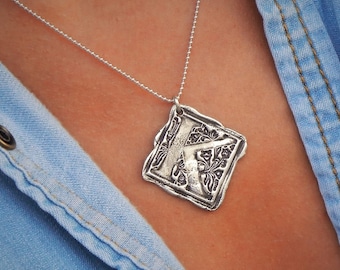 Wachs Siegel Schmuck, Wachs Siegel Anhänger, A B C D E F G H I J K L M N O P Q R S T U V W X Y Z Anfangsbuchstaben
