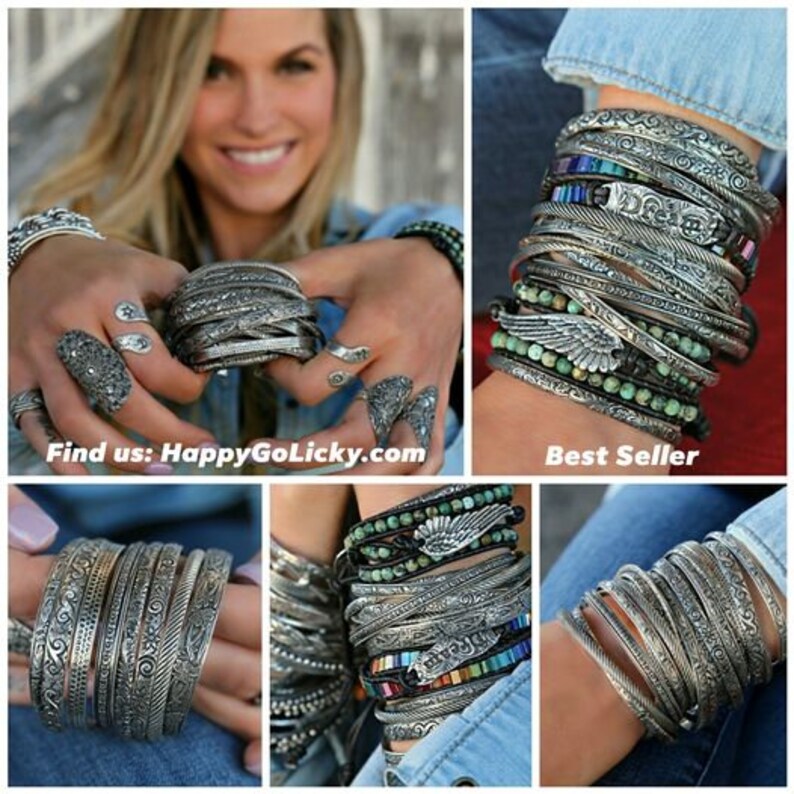 Sterling silver jewelry collection handmade by HappyGoLicky Jewelry