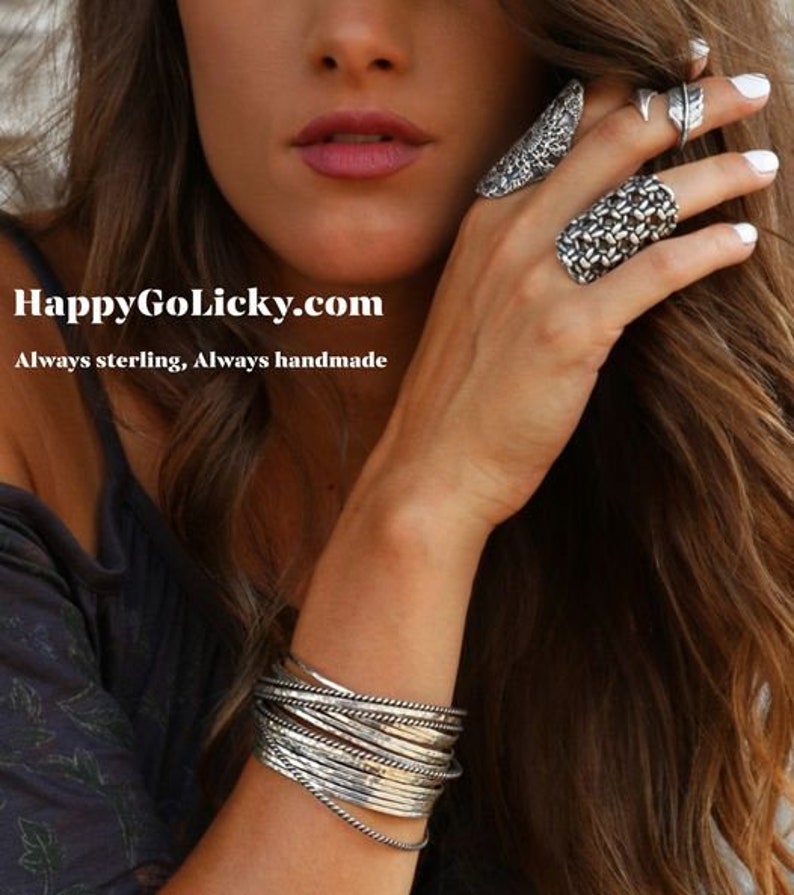 Sterling silver wrap bracelet by HappyGoLicky Jewelry