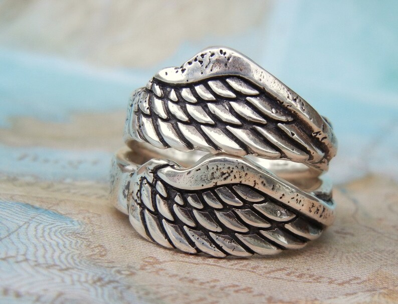 Angel Wing Jewelry Angel Wing Ring Silver Angel Wing Ring Etsy
