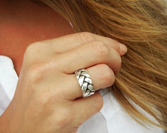 Minimlist Jewelry, Minimalist Ring, Minimalist STERLING Silver Ring, Braided Silver Ring, Braided Ring, Silver Ring, Minimalist Silver Ring