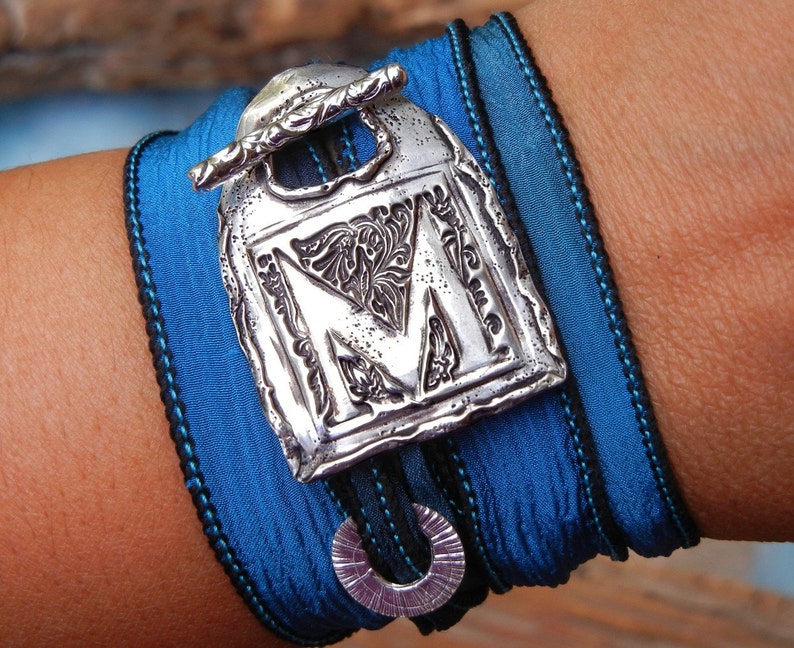 Monogram jewelry wrap bracelets by HappyGoLicky Jewelry