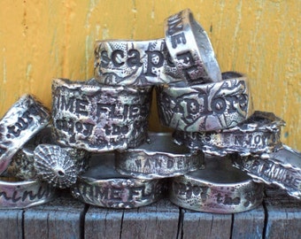 Wedding Rings, Personalized Silver Ring, Silver Jewelry, Custom Quote Sterling Silver Ring, Whole & Half Sizes 4 5 6 7 8 9 10 11 12 13 14 15