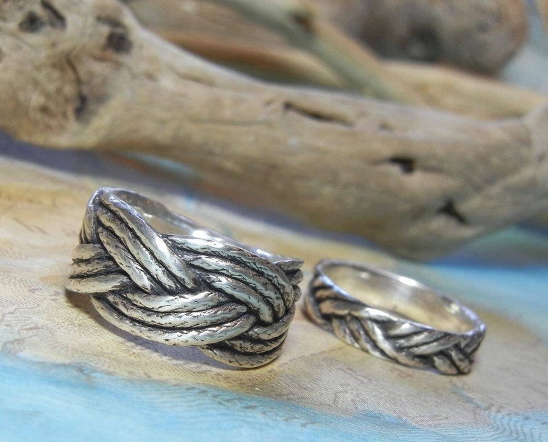 Nautical Jewelry Nautical Ring Nautical Braided Rope Etsy