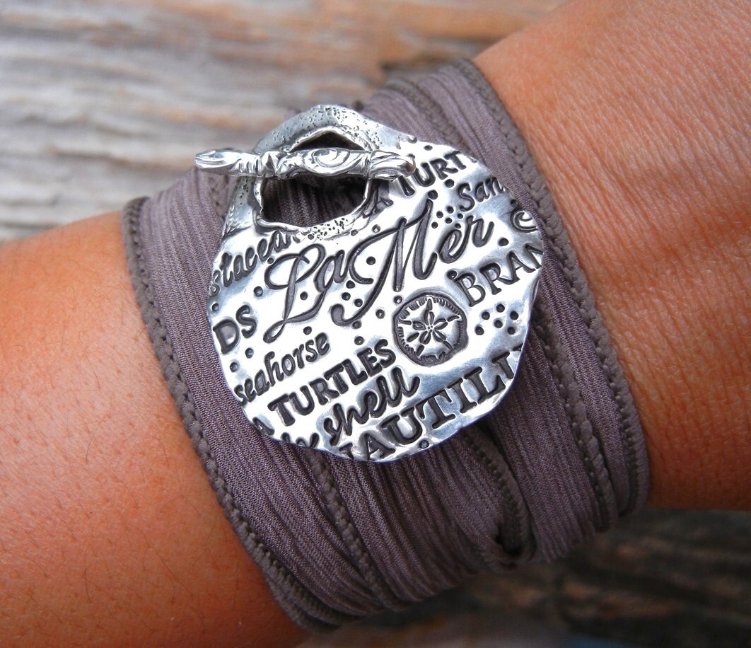 Ocean Jewelry Silk Wrap Bracelet Nautical Jewelry Beach Etsy