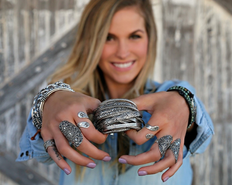 Best sterling silver cuff style bracelet collection by HappyGoLicky