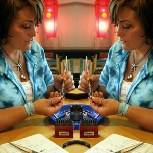 Top selling Etsy artist, Licky Drake, creating sterling silver jewelry in her Kentucky studio.