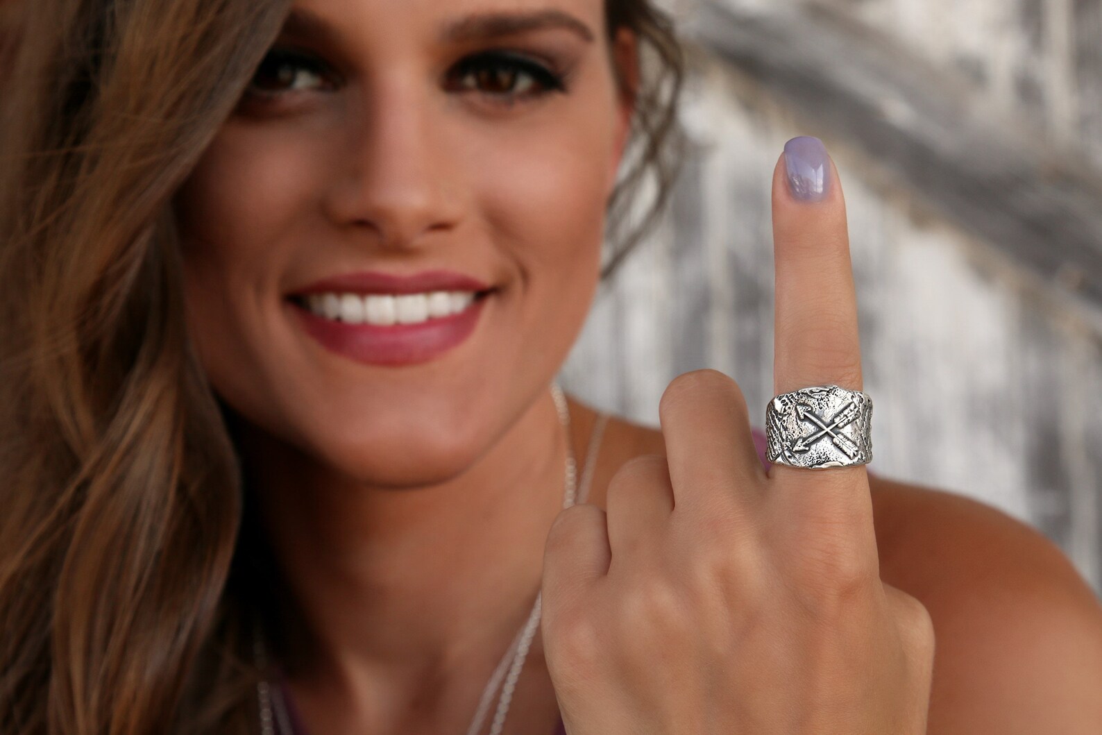 Southwest Jewelry Sterling Silver Ring Double Arrows Ring Etsy