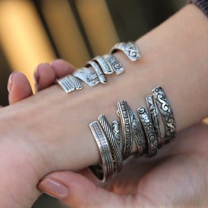 Best sterling silver stacking bracelets by HappyGoLicky Jewelry