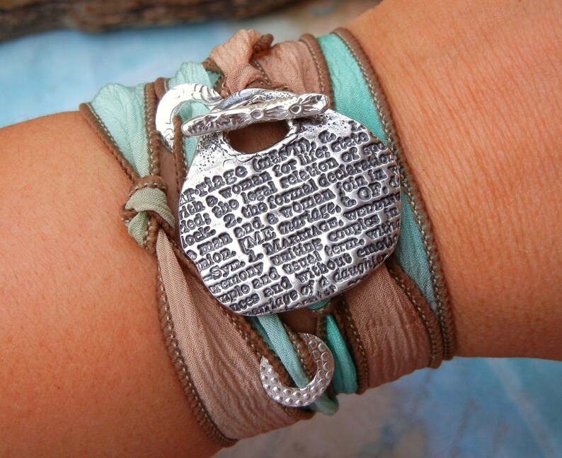 Boho bracelet in handmade sterling silver by HappyGoLicky Jewelry
