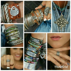 Boho Jewelry, Boho Wrap Bracelet, 5X Leather Wrap Bracelet, 5X Wrap Boho Bracelet, Blue Leather Wrap Bracelet, Kyanite Bracelet Boho Jewelry image 10