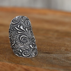 Statement Ring, Statement Jewelry, STERLING SILVER Statement Ring, Cocktail Ring, Tall Ring, Wide Ring, Chunky Ring, Boho Statement Ring image 7