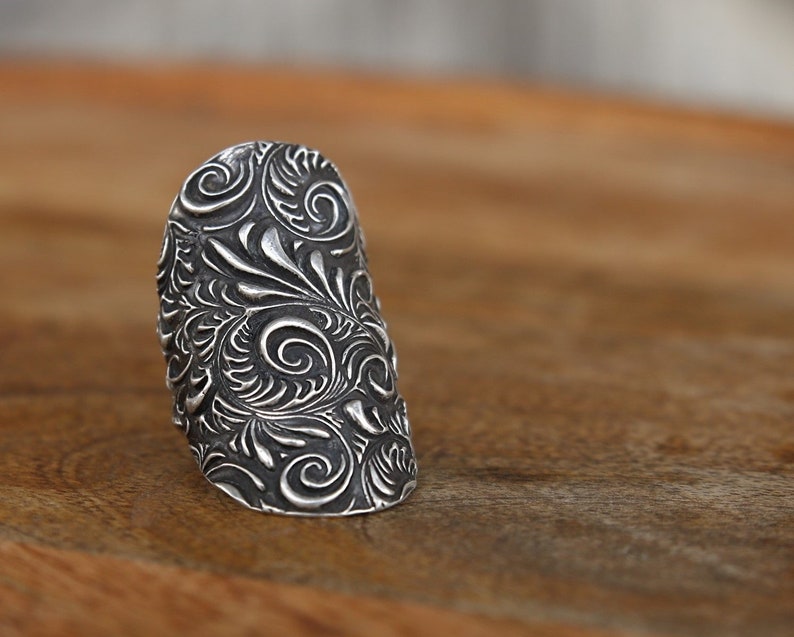 Statement Ring, Statement Jewelry, STERLING SILVER Statement Ring, Cocktail Ring, Tall Ring, Wide Ring, Chunky Ring, Boho Statement Ring image 7