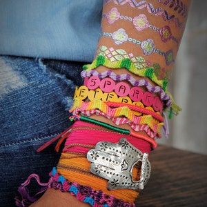 Versatile silk ribbon wrap bracelet with sterling silver by HappyGoLicky Jewelry