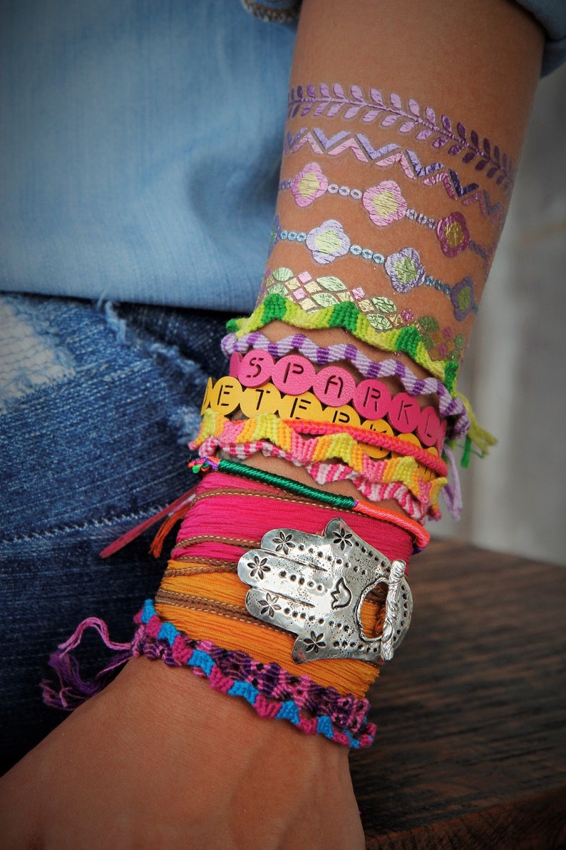 Versatile silk ribbon wrap bracelet with sterling silver by HappyGoLicky Jewelry