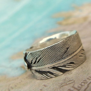 Gypsy Jewelry, Feather Jewelry, Gypsy Ring, Silver Gypsy Jewelry Feather Ring, Handmade Sterling Silver Feather Ring by HappyGoLicky Jewlry imagem 4