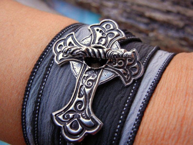 Boho fashion bracelets in handmade sterling silver by HappyGoLicky Jewelry