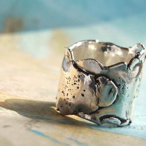 Chunky Ring, Wrap Ring, Sterling Silver Thick Ring, WIDE RING, Sterling SIlver Handmade WIDE Ring, Chunky Rings, Thick Rings, Wide Rings
