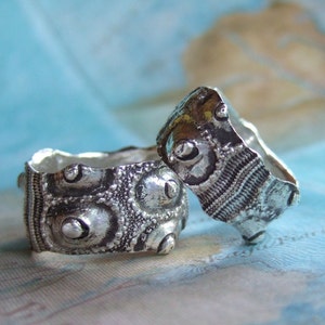 Beach Jewelry, Sea Urchin Jewelry, Silver Wedding Rings, Custom Couples Rings, Wedding Rings, Beach Wedding Bands, Alternative Unique Rings