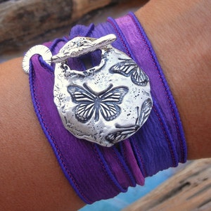Artisan silver bracelets, wraps by HappyGoLicky Jewelry