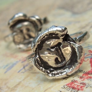 Silver Monogram Ring Gift, Wax Seal Jewelry Gift, Initial Jewelry Gift for Her, Monogram Jewelry Gift for Women, Sterling Silver Gift