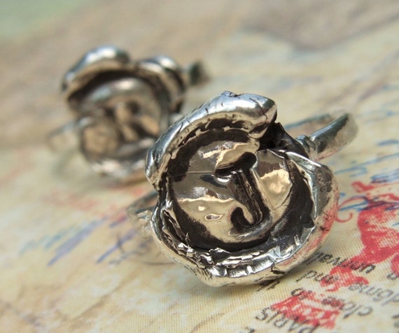 Silver Monogram Ring Gift, Wax Seal Jewelry Gift, Initial Jewelry Gift for Her, Monogram Jewelry Gift for Women, Sterling Silver Gift