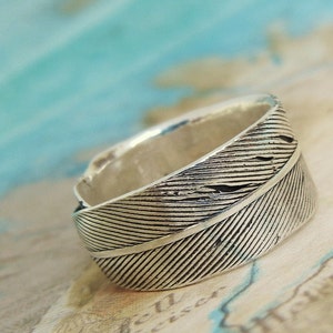 Gypsy Jewelry, Feather Jewelry, Gypsy Ring, Silver Gypsy Jewelry Feather Ring, Handmade Sterling Silver Feather Ring by HappyGoLicky Jewlry imagem 3