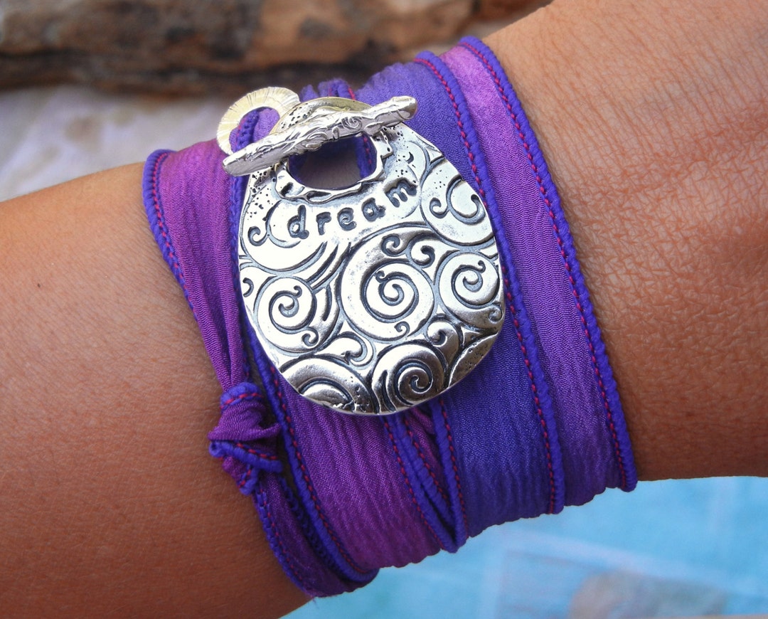 Yoga Jewelry Yoga Silk Wrap Bracelet Yoga Bracelet Yoga Etsy