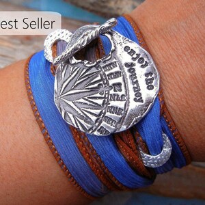 Boho style silver wrap bracelets by HappyGoLicky Jewelry