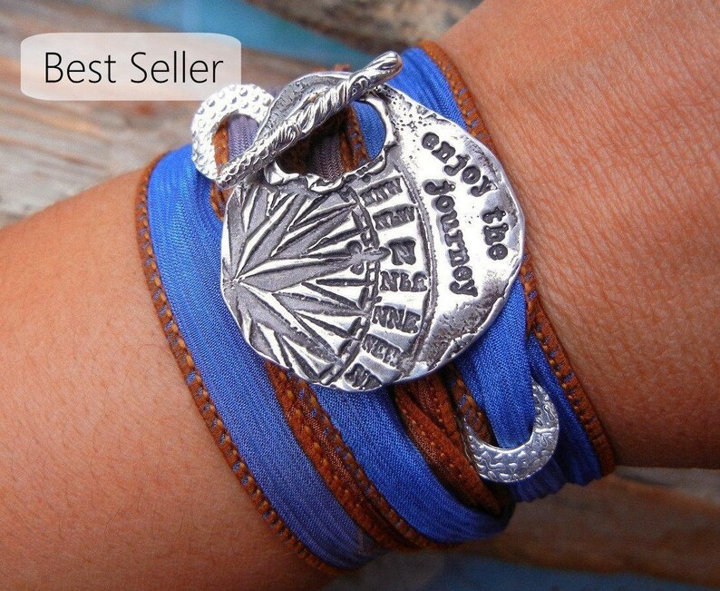 Boho style silver wrap bracelets by HappyGoLicky Jewelry