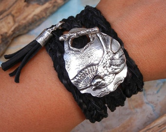 Sterling Silver Bird Jewelry, Silver Bird Bracelet, Silver Bird Wrap Bracelet, Metal Bird Bracelet, Birdie Jewelry Gift