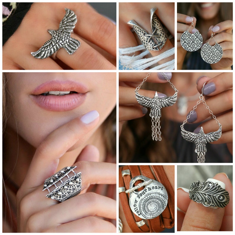 Nautical Jewelry Nautical Ring Nautical Silver Jewelry Etsy