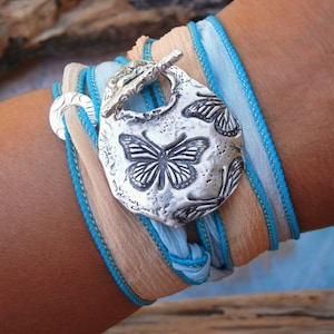 Boho bracelet in handmade sterling silver by HappyGoLicky Jewelry