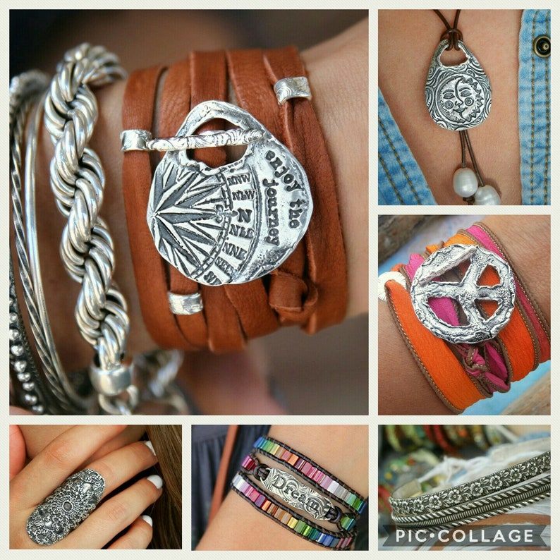 Handmade sterling silver artisan jewelry is by HappyGoLicky Jewelry