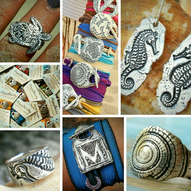 Silver jewelry collection handmade by HappyGoLicky Jewelry