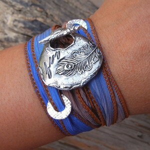 Sterling silver silk wrap bracelet by HappyGoLicky Jewelry
