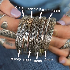 Best PERSONALIZED Cuff Bracelet, Custom Sterling Silver CUFF Bracelet, Best Personalized Jewelry Gifts for Women, Open Ended Custom Bracelet image 9