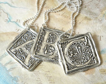Bridesmaids Gifts, Bridesmaids Gift Ideas, Bridesmaids Jewelry Gift Set, Matching Bridesmaids Necklaces, Sterling Silver Monogram Necklaces